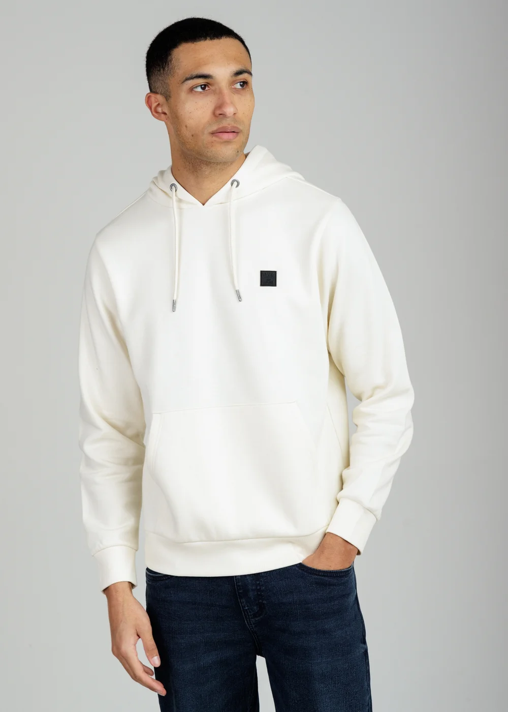 Tokyo Laundry Cream Brushed Back Fleece Hoody With Small Chest Logo - XL Image 1