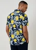 Threadbare Multi Lemon Print Cotton Short Sleeve Shirt - L Image 2