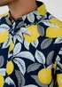 Threadbare Multi Lemon Print Cotton Short Sleeve Shirt - L Image 5