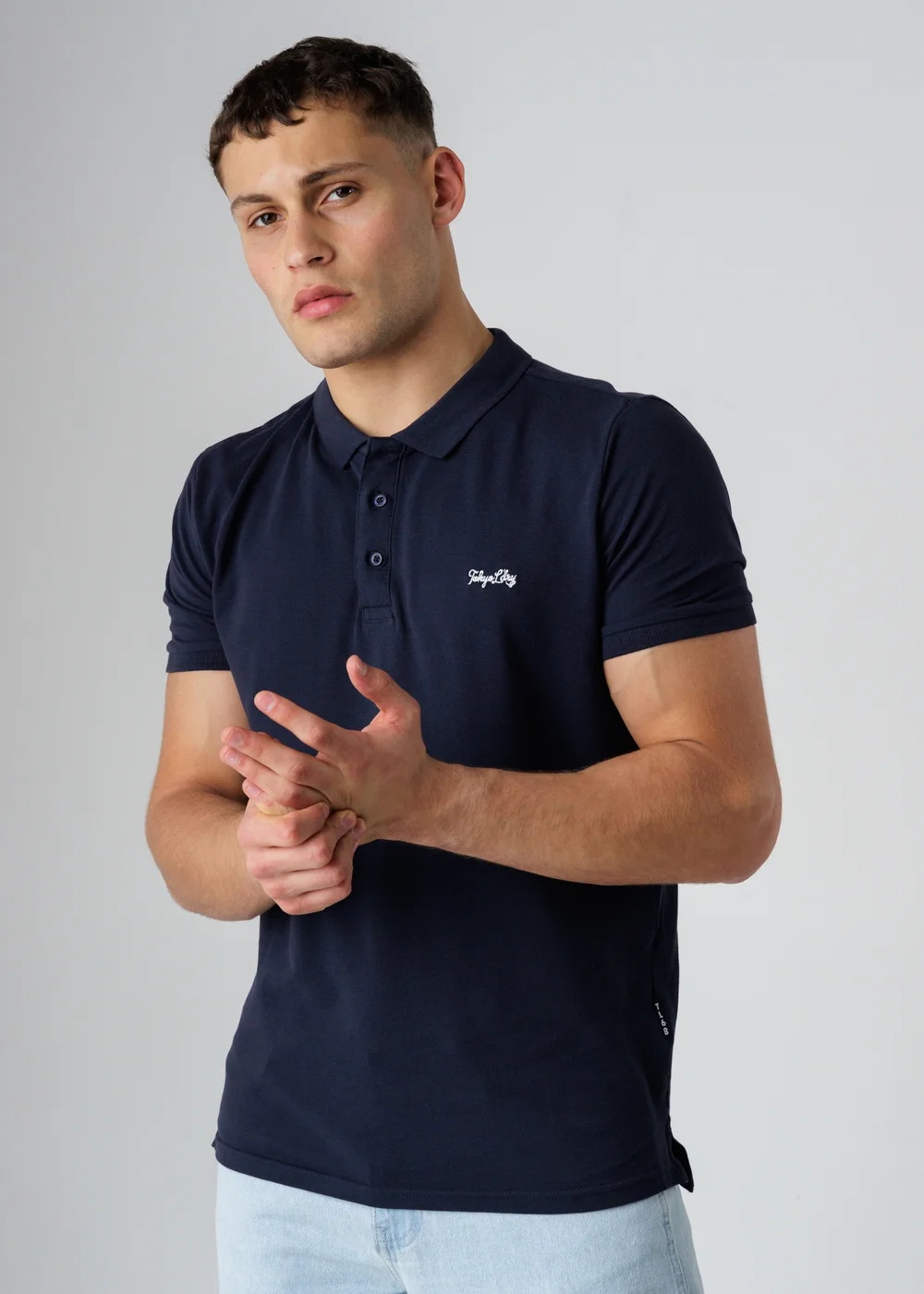 Tokyo Laundry Navy 3-Pack Embroidered Logo Polo Shirt - 2XL Image 2
