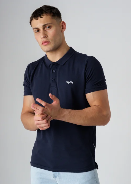 Tokyo Laundry Navy 3-Pack Embroidered Logo Polo Shirt - 2XL Image 2