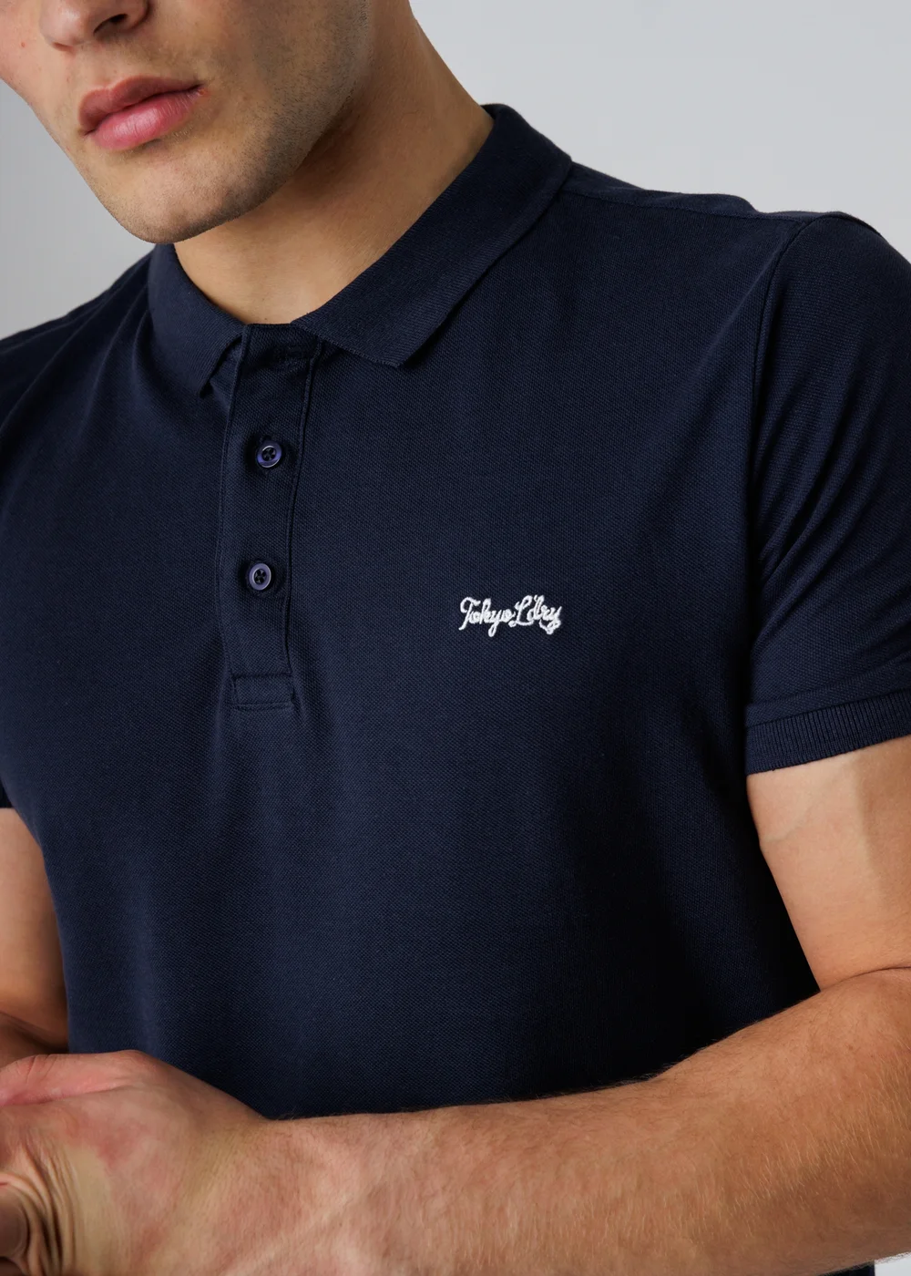 Tokyo Laundry Navy 3-Pack Embroidered Logo Polo Shirt - 2XL Image 4