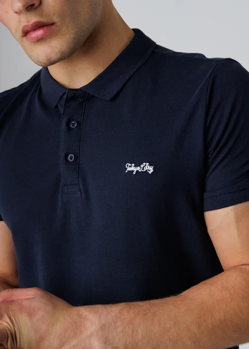 Tokyo Laundry Navy 3-Pack Embroidered Logo Polo Shirt - 2XL Image 4