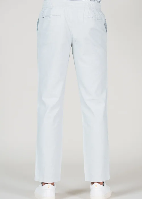 Tokyo Laundry Grey Cotton Linen Drawstring Straight Leg Trousers - 2XL Image 2