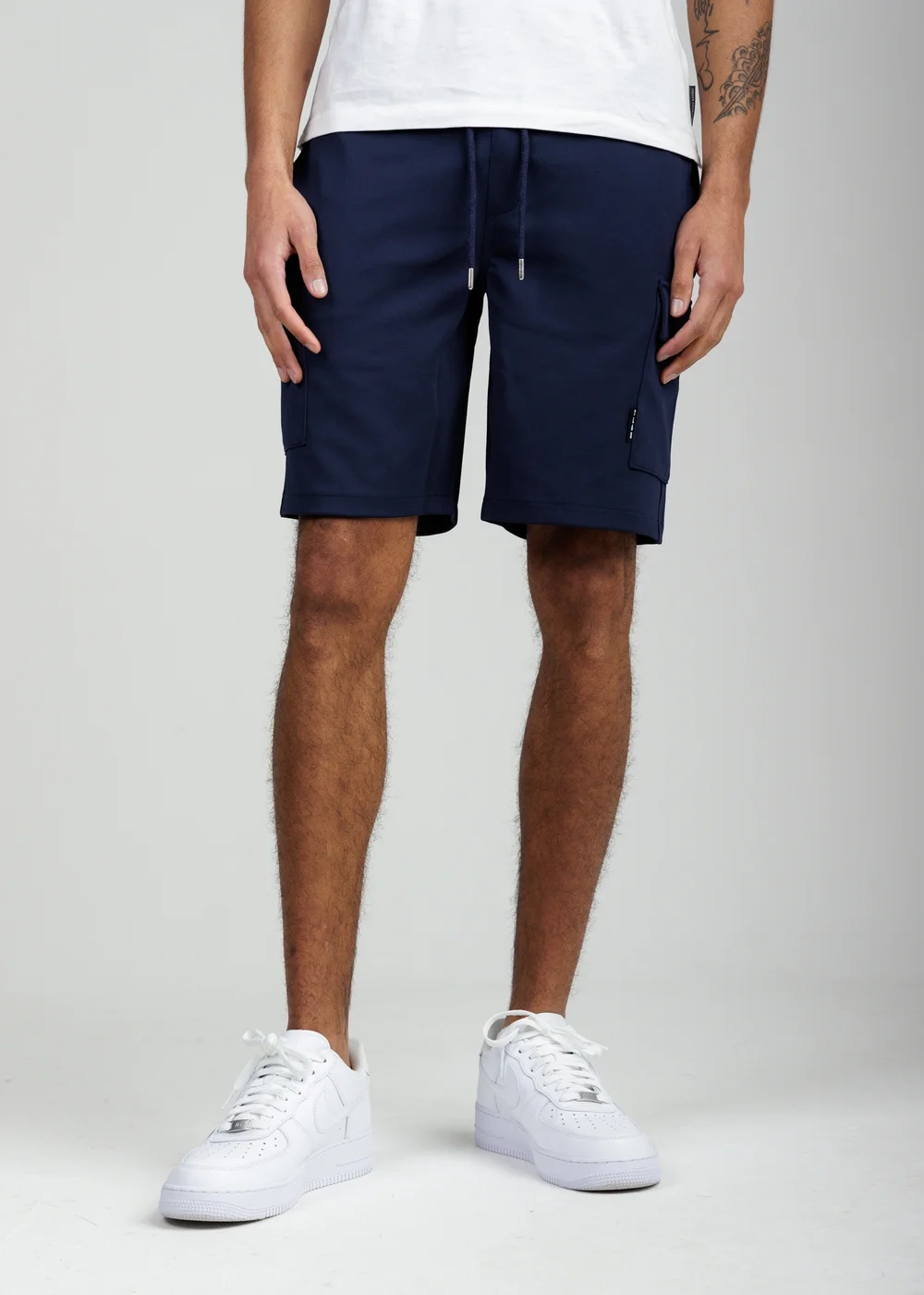 Tokyo Laundry Dark Blue Cargo-Style Shorts - 2XL Image 1