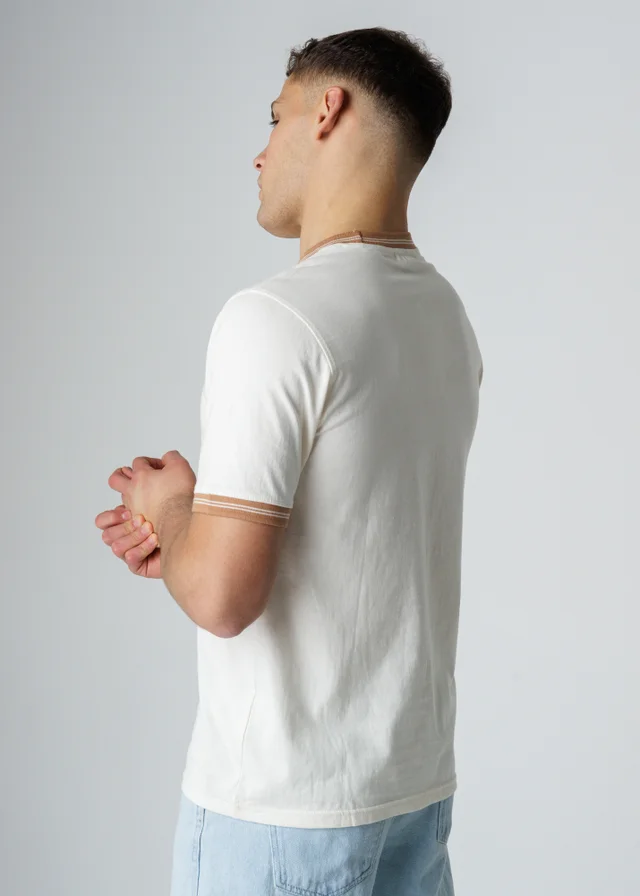 Influence White Cotton Crew Neck Ringer Graphic Short Sleeve T-Shirt