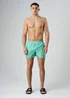 Influence Green Elasticated Gingham Print Swim Shorts - XL Image 4