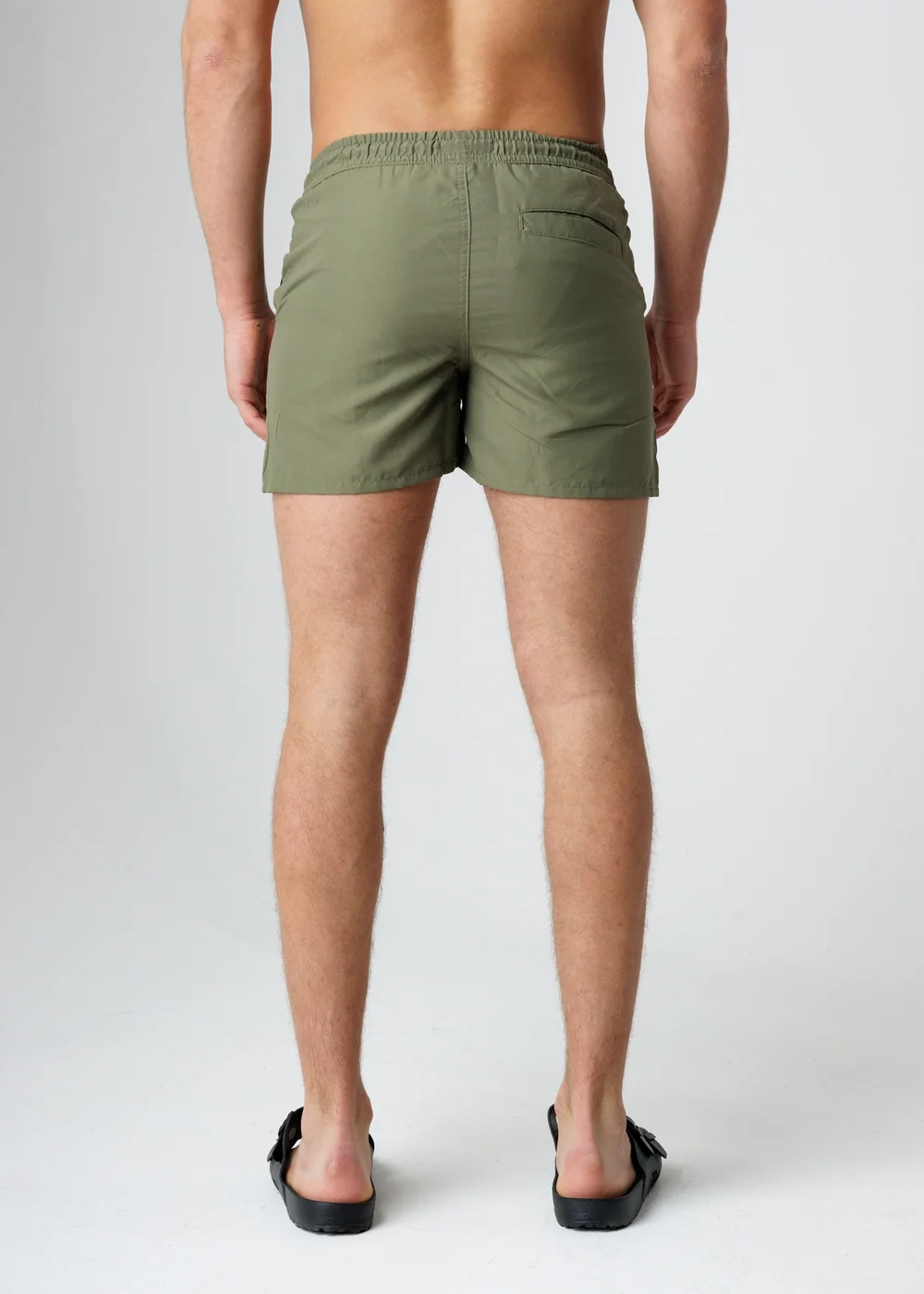 Influence Khaki Elasticated Cargo-Style Swim Shorts - L Image 2