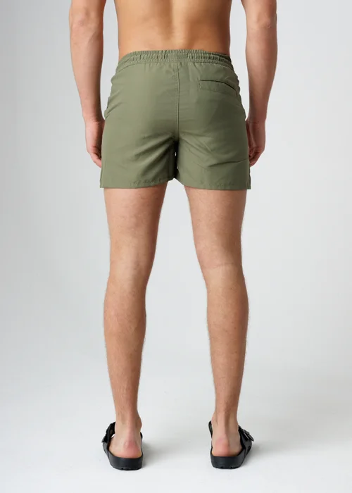 Influence Khaki Elasticated Cargo-Style Swim Shorts - L Image 2
