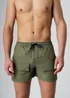 Influence Khaki Elasticated Cargo-Style Swim Shorts - L Image 3