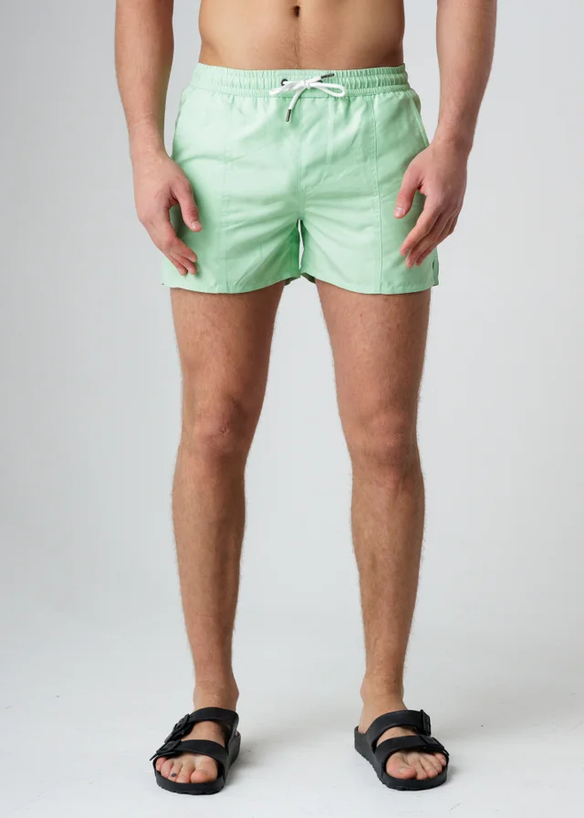 Influence Green Elasticated Swim Shorts