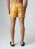 Influence Orange Elasticated Tropical Print Swim Shorts - M Image 2