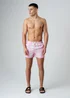 Influence Pink Elasticated Ombre Stripe Print Swim Shorts - S Image 4
