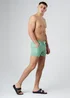 Influence Green Elasticated Geometric Print Swim Shorts - S Image 4