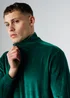 Influence Green Velour Half Zip Funnel Neck Sweatshirt & Jogger Tracksuit - S Image 4