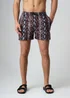 Influence Black Animal Print Elasticated Shorts - S Image 1