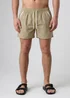Influence Taupe Elasticated Stripe Swim Shorts - M Image 1