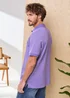 Cotton Traders Purple Signature Short Sleeve Birdseye Polo Shirt - XL Image 2