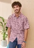 Cotton Traders Dusty Pink Signature Short Sleeve Soft Touch Print Shirt - 2XL Image 2