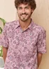 Cotton Traders Dusty Pink Signature Short Sleeve Soft Touch Print Shirt - 2XL Image 4