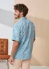 Cotton Traders Light Blue Signature Short Sleeve Soft Touch Print Shirt - M Image 3