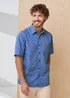 Cotton Traders Midnight Blue Signature Short Sleeve Soft Touch Print Shirt - 3XL Image 2