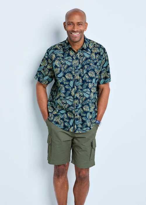Cotton Traders Navy Guinness Short Sleeve Cotton Print Shirt - 4XL Image 2