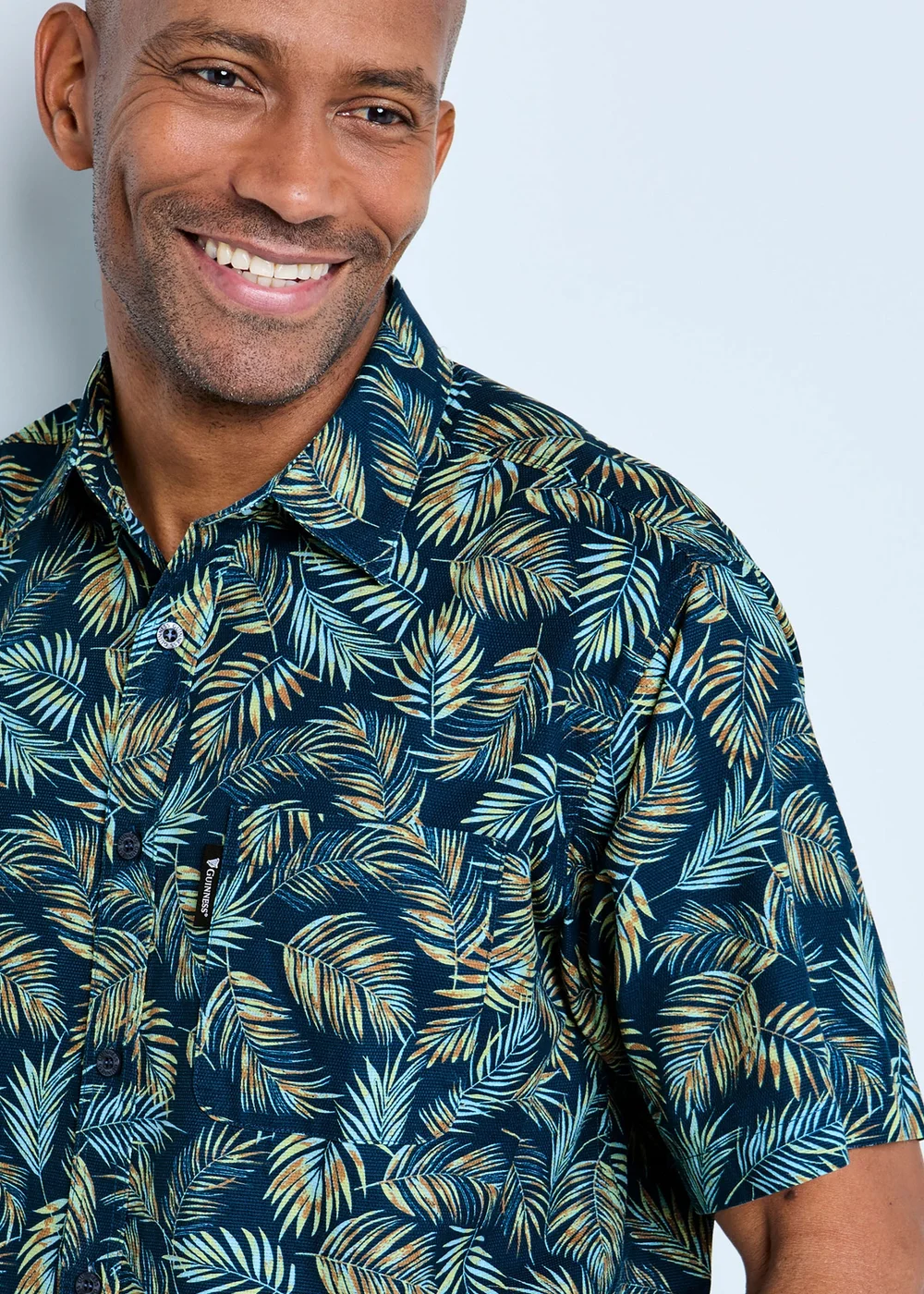 Cotton Traders Navy Guinness Short Sleeve Cotton Print Shirt - 4XL Image 4