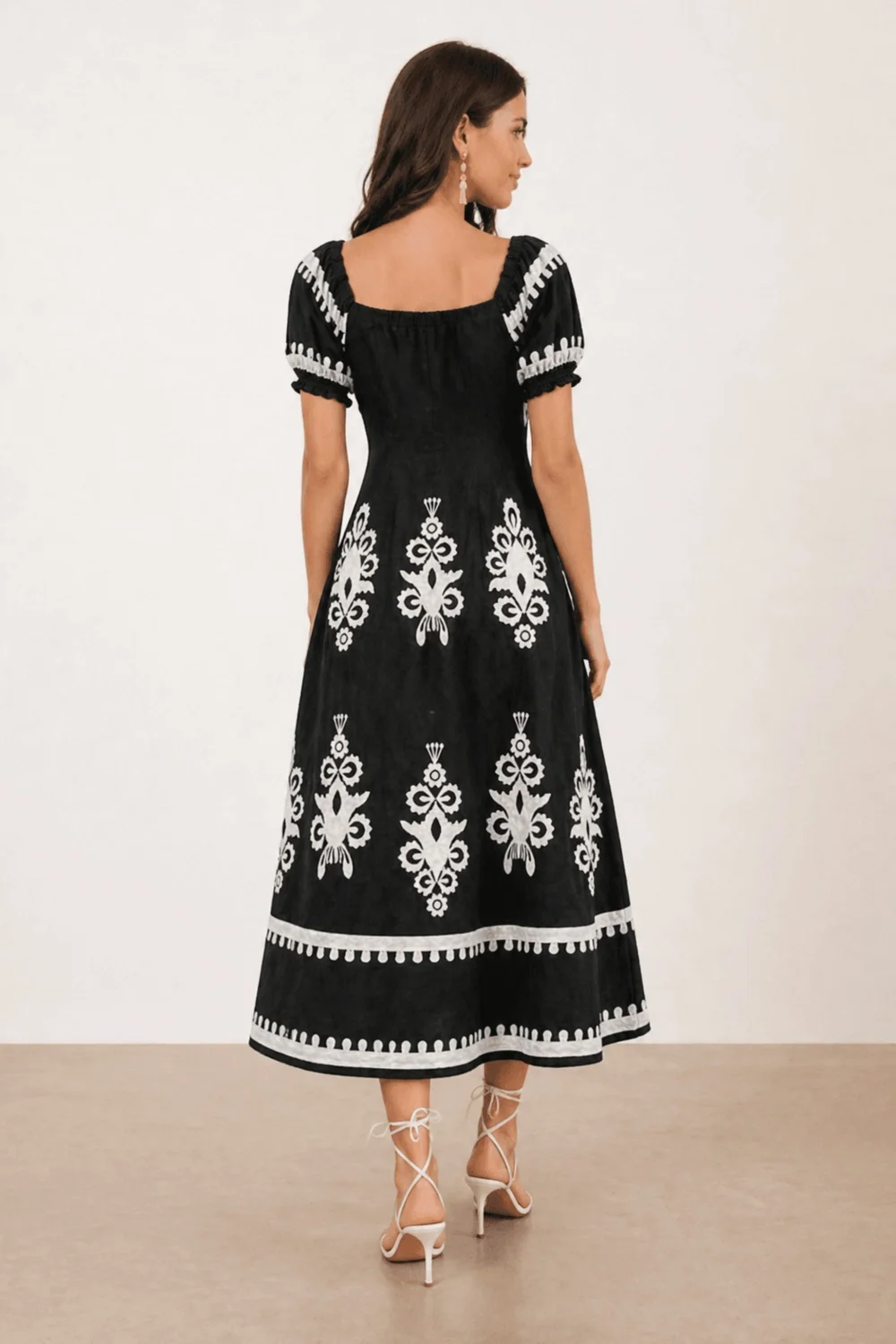 Style Cheat Black Knot Front Midi Dress - 12 Image 4