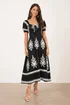 Style Cheat Black Knot Front Midi Dress - 12 Image 3