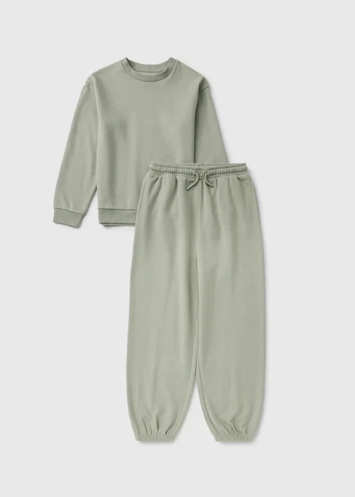 Boys Sage Green Top & Bottoms Set (7-15yrs) - 7 Yrs Image 1