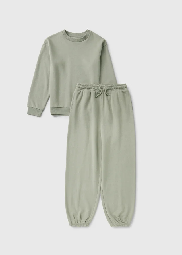 Boys Sage Green Top & Bottoms Set (7-15yrs)