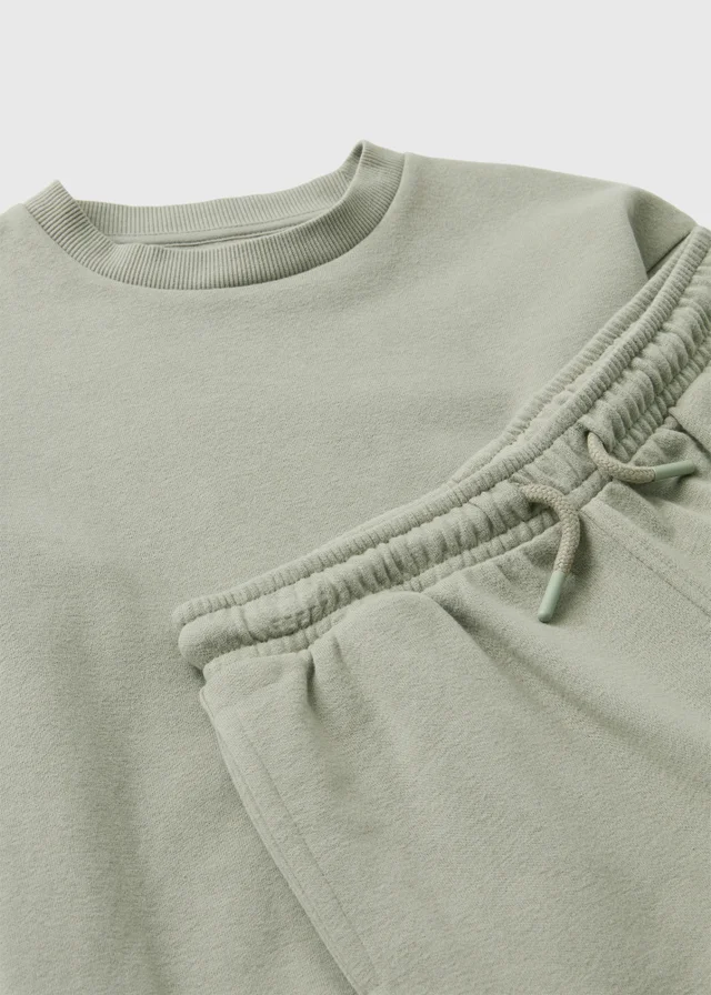 Boys Sage Green Top & Bottoms Set (7-15yrs)