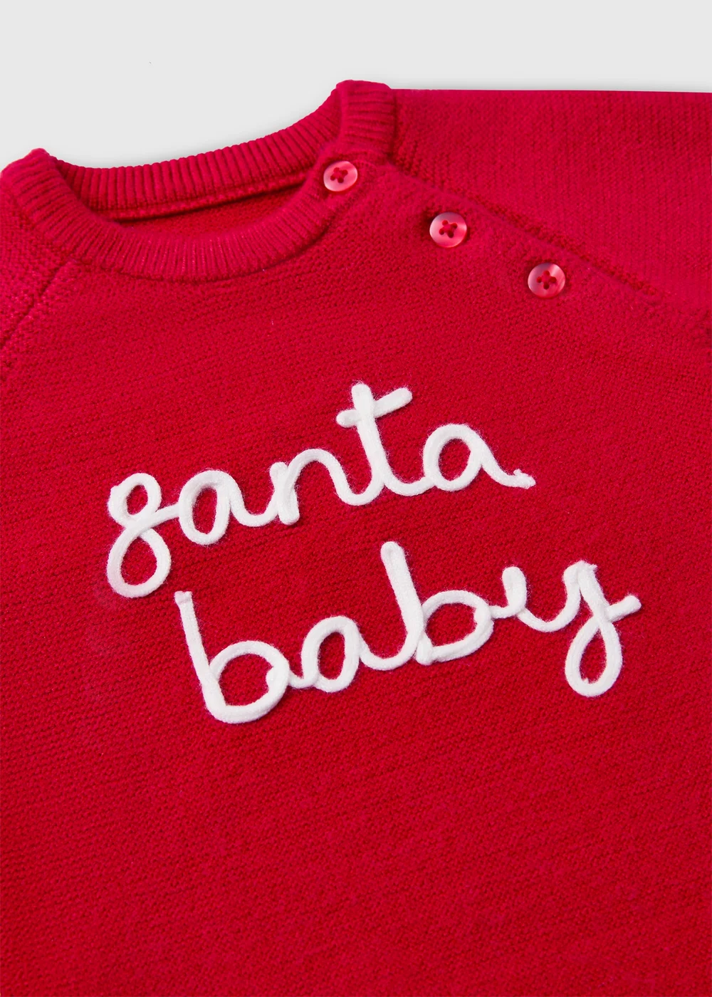 Baby Red Santa Baby Christmas Romper (0-12mths) - First Size Image 3