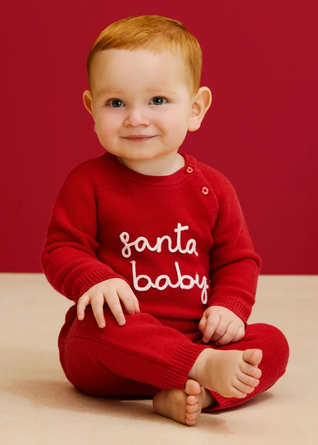 Baby Red Santa Baby Christmas Romper (0-12mths)