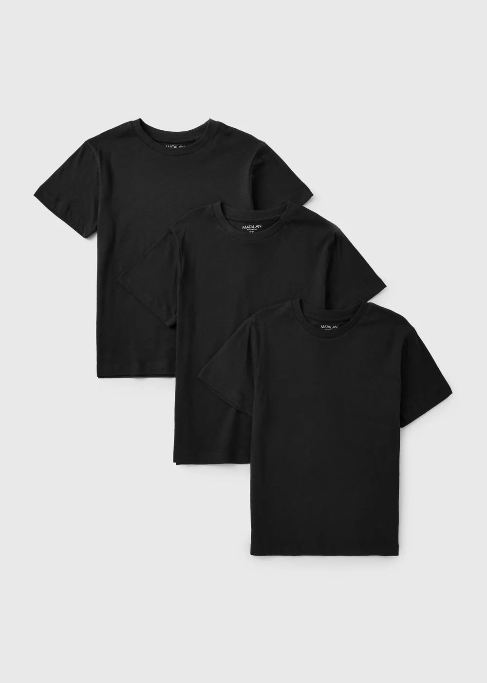 3 Pack Boys Black T-Shirts (7-15yrs) - 7 Yrs Image 1