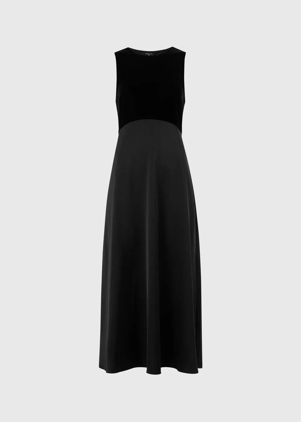 Black Satin Velvet Midaxi Dress - 8 Image 5