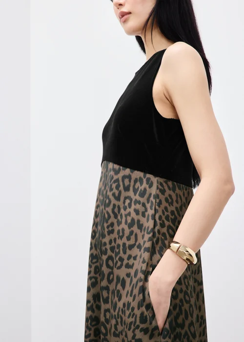 Leopard Satin Velvet Midaxi Dress - 8 Image 4