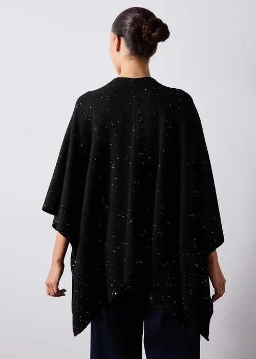 Black Sequin Shawl - One Size Image 2
