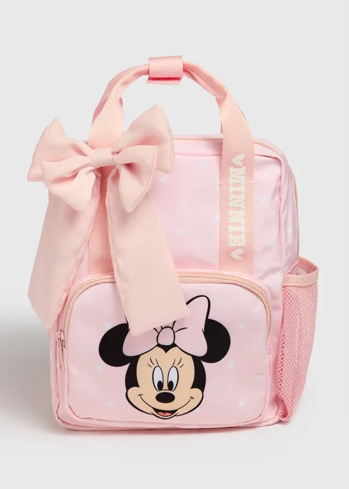 Disney Girls Pink Minnie Mouse Backpack - One Size Image 1