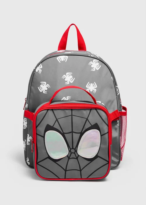 Marvel Spider-Man Charcoal Backpack & Lunch Bag Set - One Size Image 1