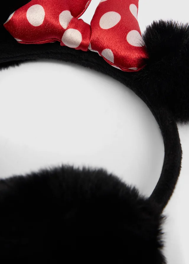 Girls Black Minnie Mouse Earmuffs