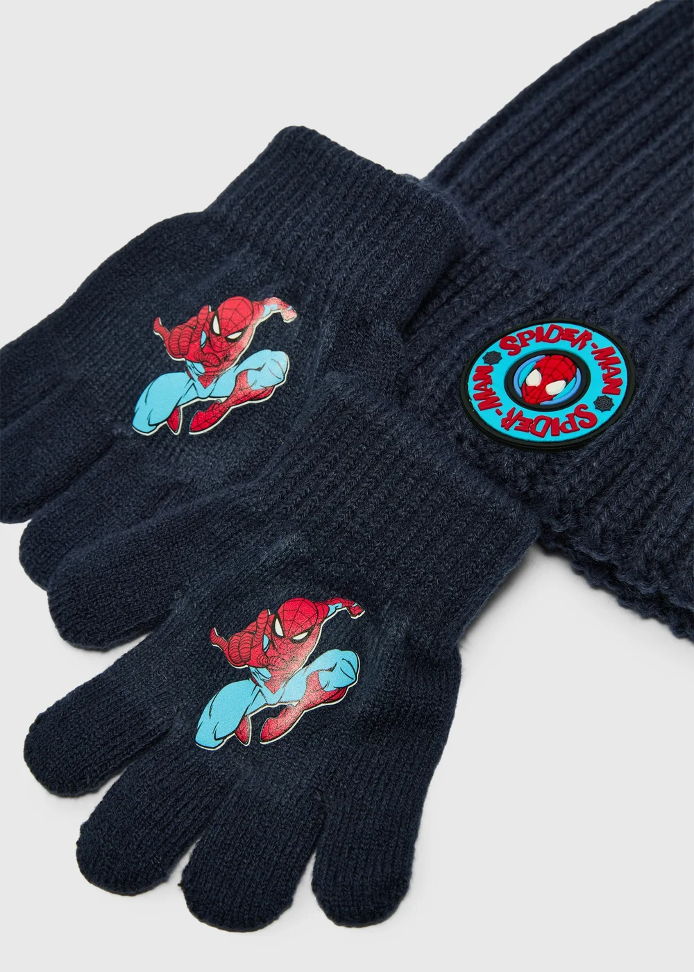 Boys Navy 2 Piece Spiderman Hat & Gloves Set (3-10 Yrs) - 3-6 Yrs Image 2