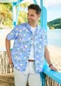 Cotton Traders Sky Blue Short Sleeve Summer Print Soft Touch Shirt - XL Image 2