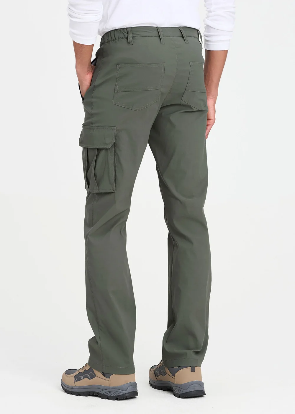 Cotton Traders Olive Quick Dry Stretch Action Trousers - 36/L27 Image 3