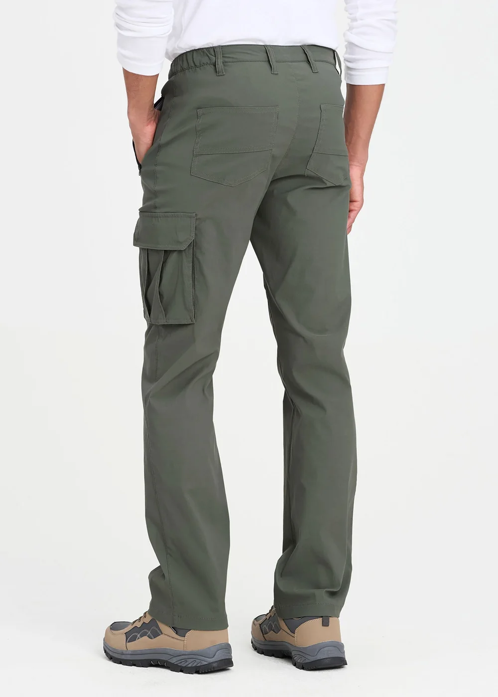 Cotton Traders Olive Quick Dry Stretch Action Trousers - 42/L29 Image 3