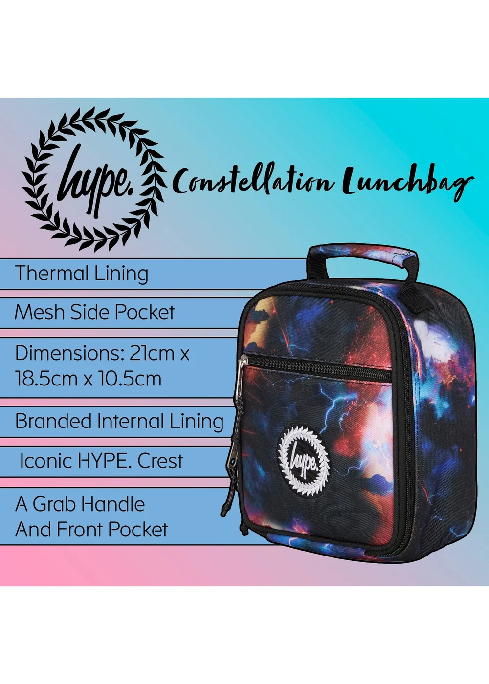 Hype Kids Mutli Constellation Lunch Bag - One Size Image 5