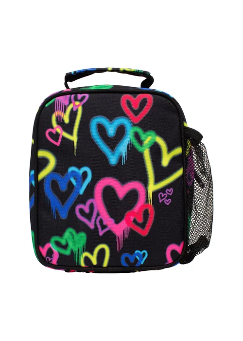 Hype Kids Black Graffiti Hearts Thermal Insulated 4.5L Lunch Bag - One Size Image 2