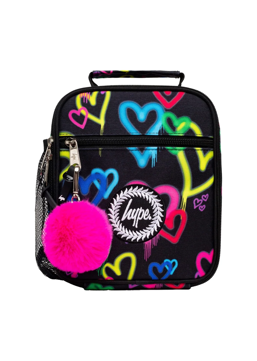 Hype Kids Black Graffiti Hearts Thermal Insulated 4.5L Lunch Bag - One Size Image 1