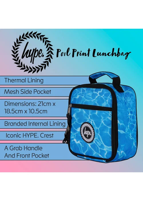 Hype Kids Multi Pool Print Lunch Bag - One Size Image 5